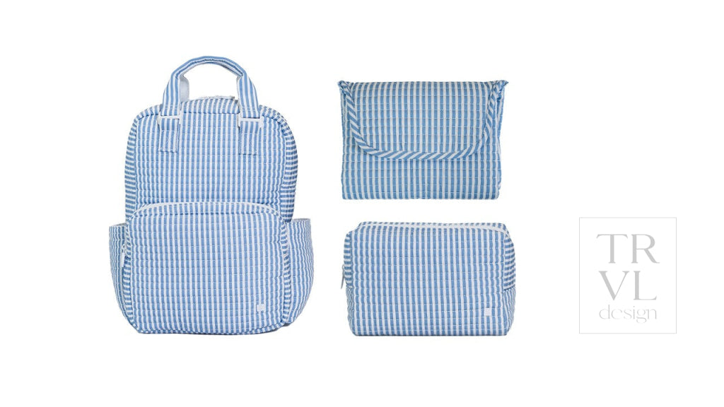 TRVL Quilted All You Need Bundle - Pimlico Stripe Chambray + Changer Mat + Everyday (