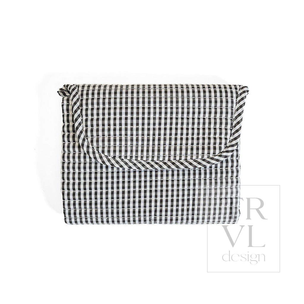 TRVL Quilted Changing Mat - Gingham Black
