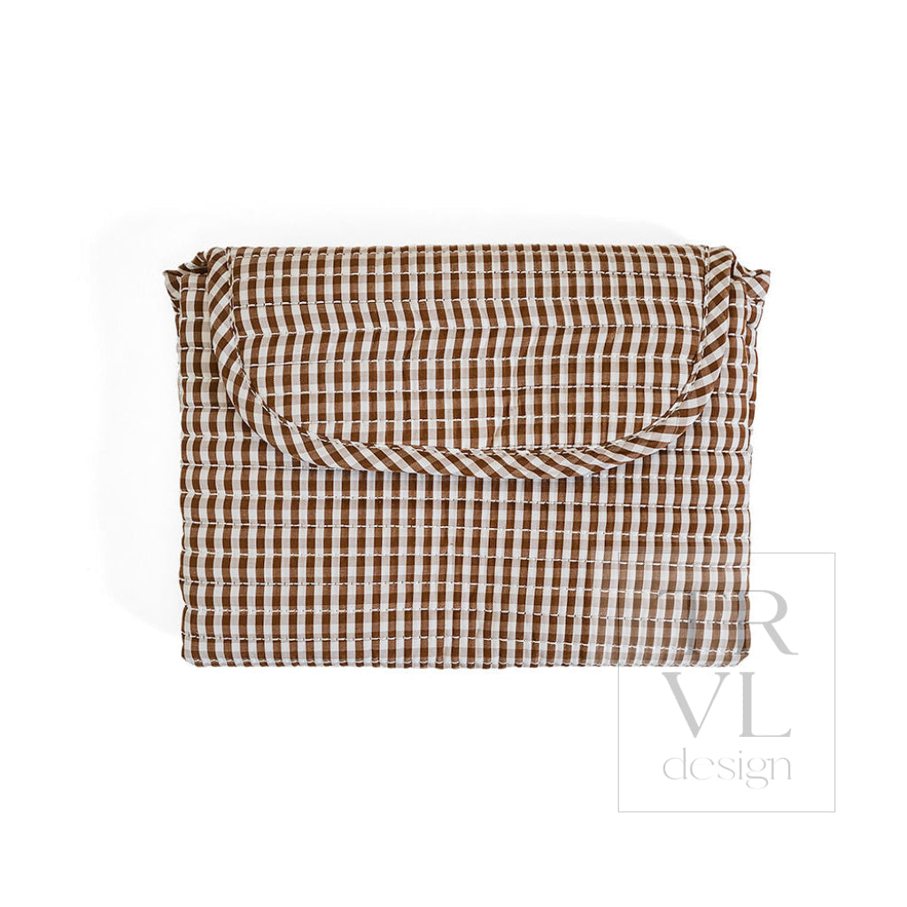TRVL Quilted Changing Mat - Gingham Coco