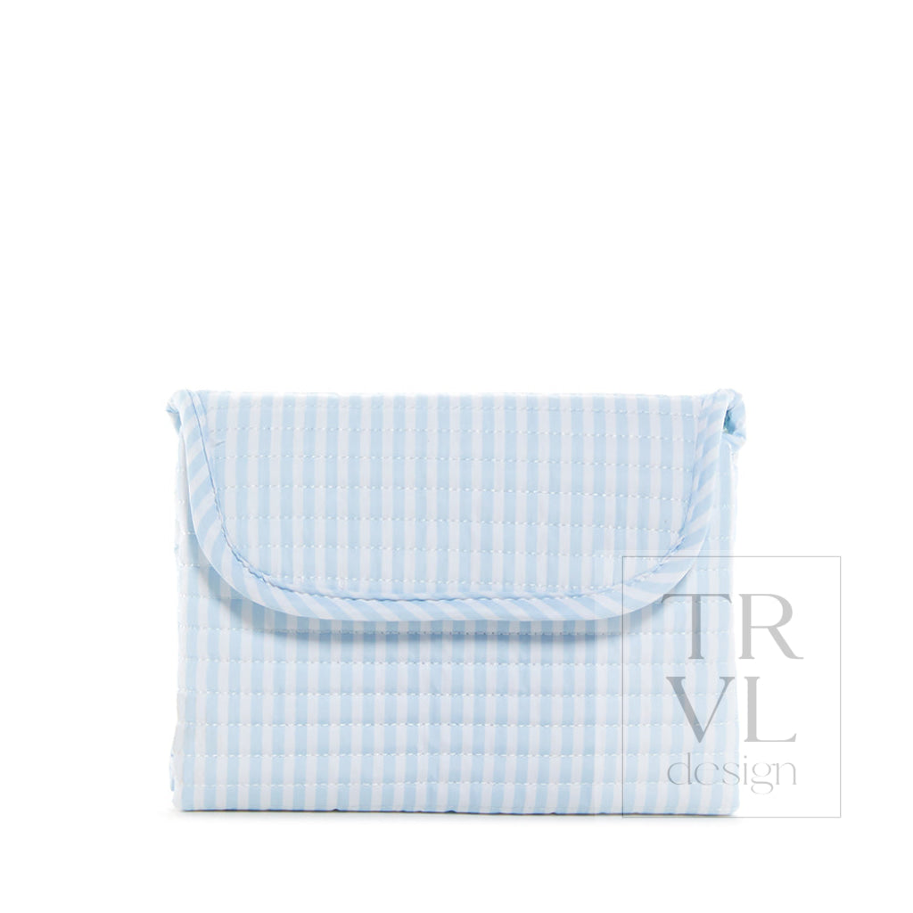 TRVL Quilted Changing Mat - Pimlico Stripe Blue