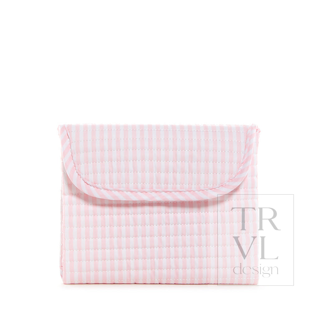 TRVL Quilted Changing Mat - Pimlico Stripe Pink