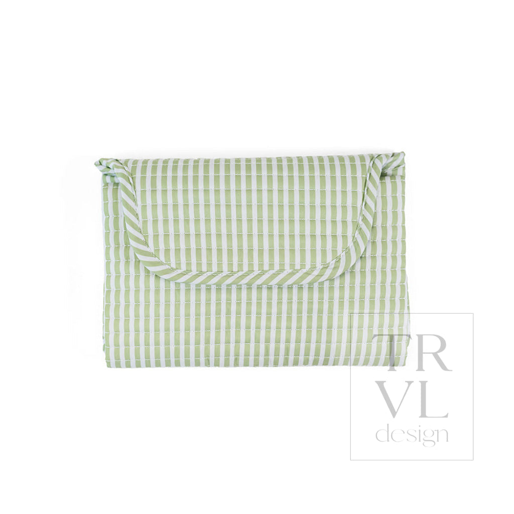 TRVL Quilted Changing Mat - Pimlico Stripe Sage