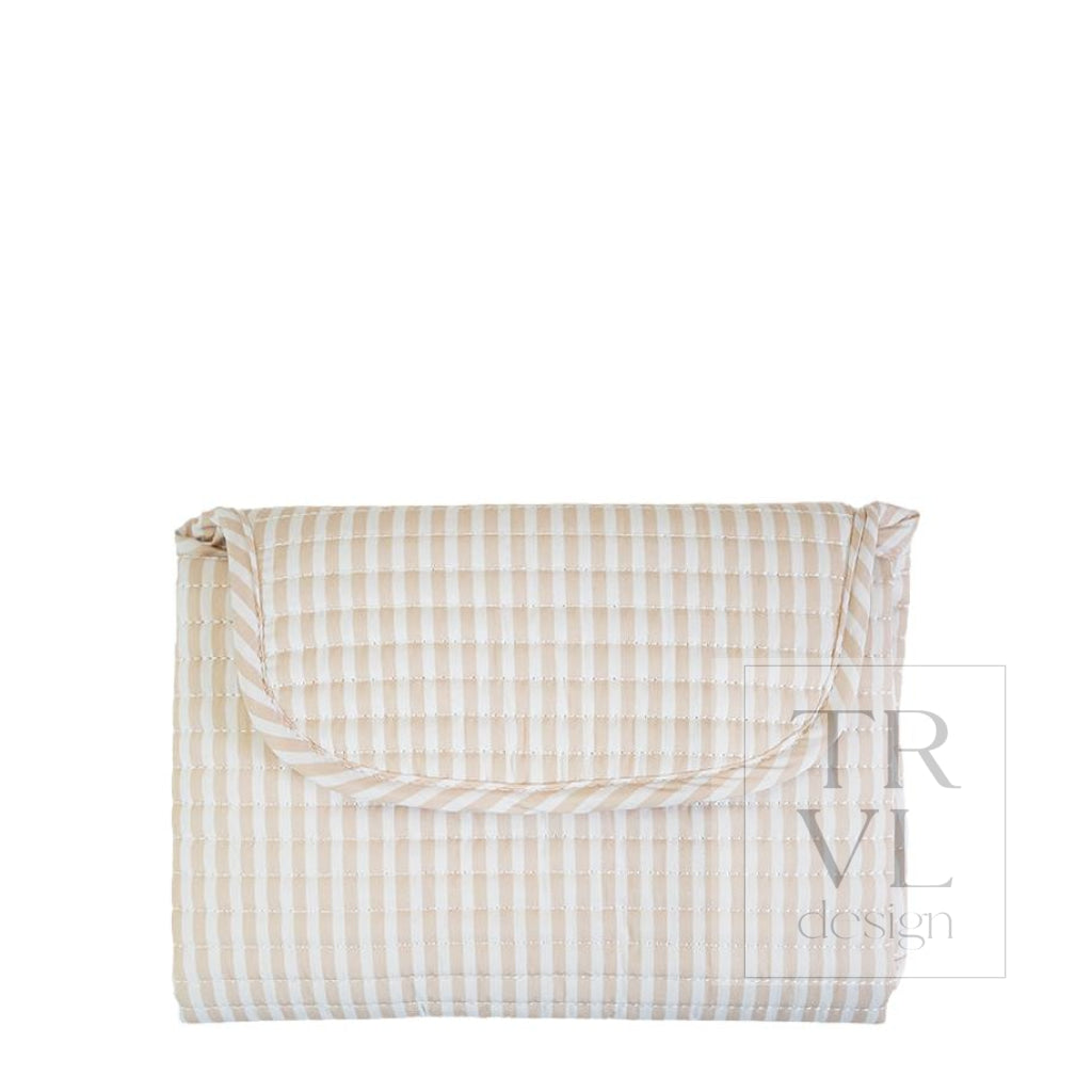TRVL Quilted Changing Mat - Pimlico Stripe Sand