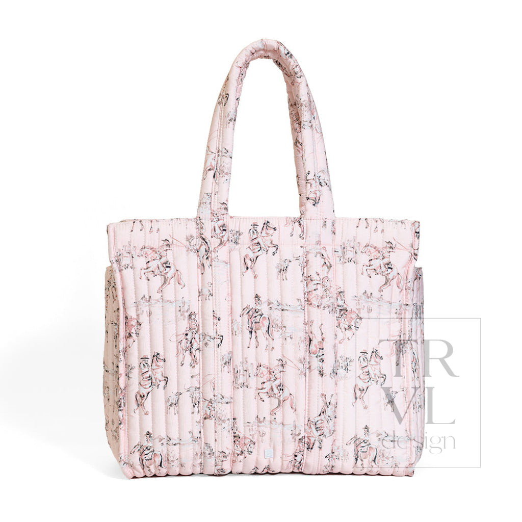 TRVL Quilted Go Go Tote - Cowgirl Toile