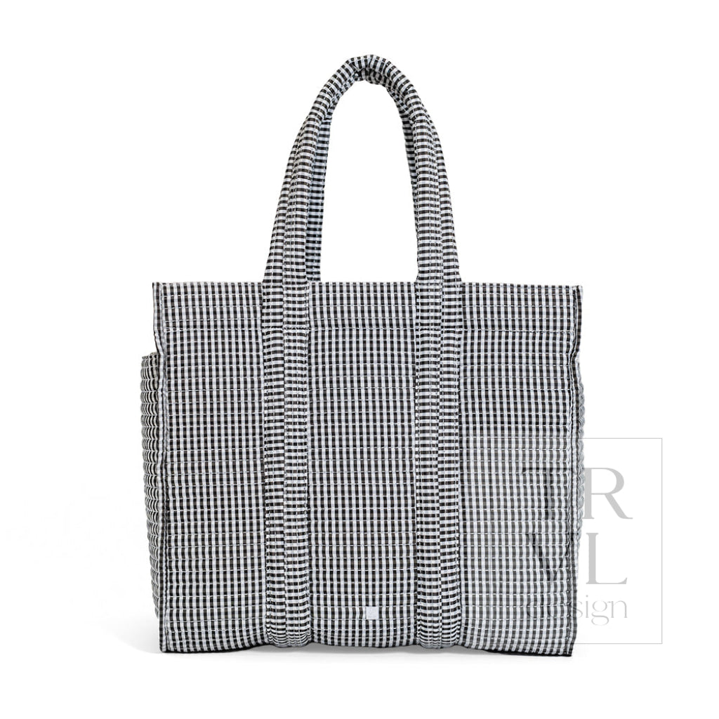 TRVL Quilted Go Go Tote - Gingham Black