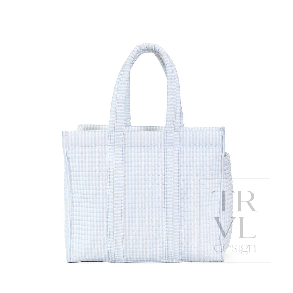 TRVL Quilted Go Go Tote - Pimlico Stripe Blue