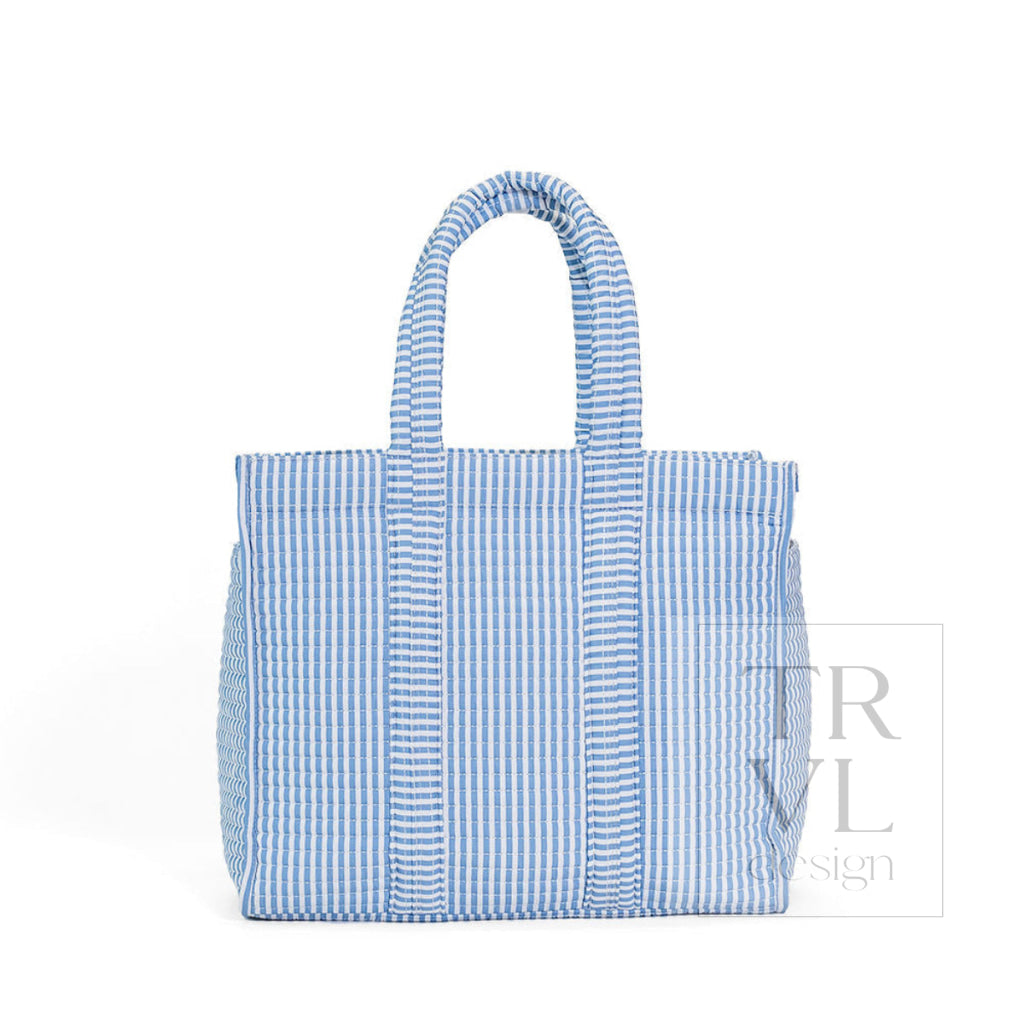 TRVL Quilted Go Go Tote - Pimlico Stripe Chambray