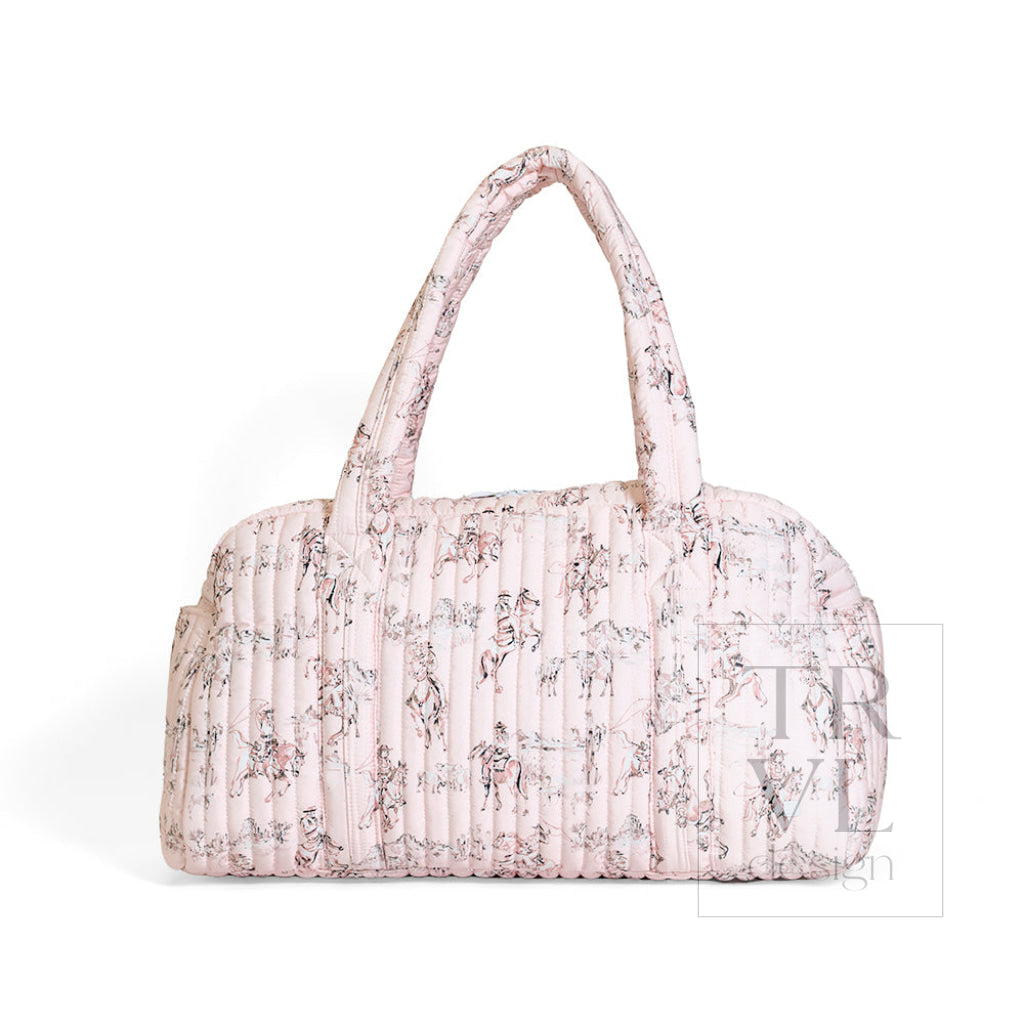 TRVL Grande Quilted Duffel - Cowgirl Toile