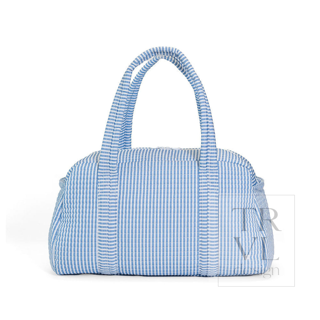TRVL Grande Quilted Duffel - Pimlico Stripe Chambray