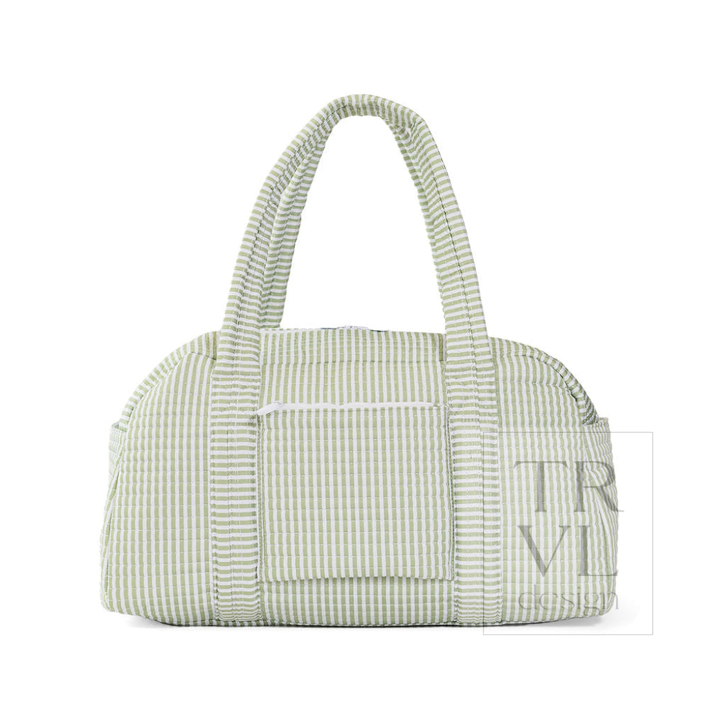 TRVL Grande Quilted Duffel - Pimlico Stripe Sage