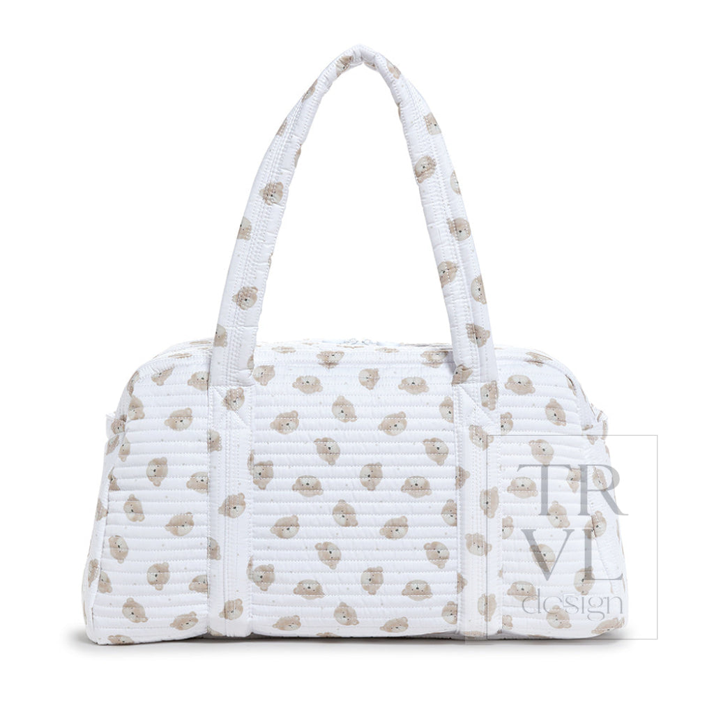 TRVL Grande Quilted Duffel - Teddy Bear