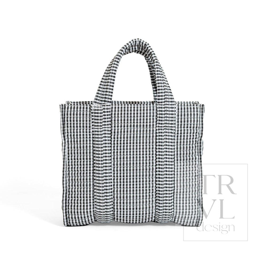 TRVL Quilted Mini Go Go Tote - Gingham Black