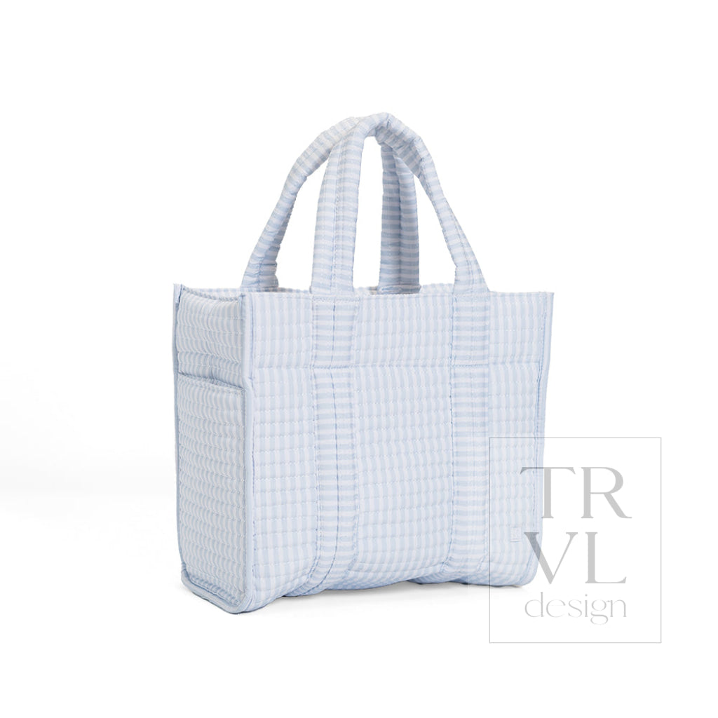 TRVL Quilted Mini Go Go Tote - Pimlico Stripe Blue