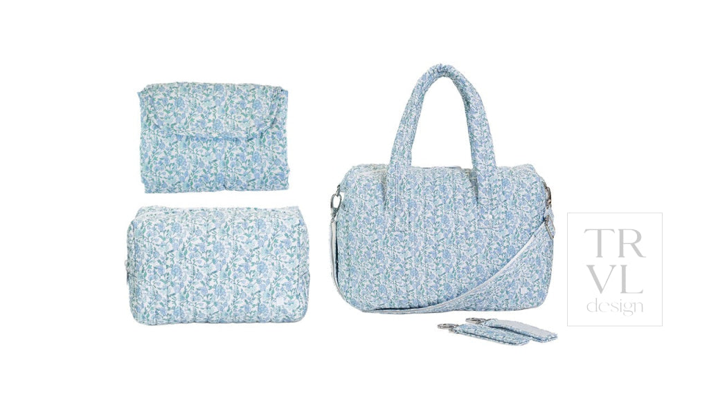 TRVL Quilted Stroller Bag - Hamptons Floral + Changer Mat + Everyday (