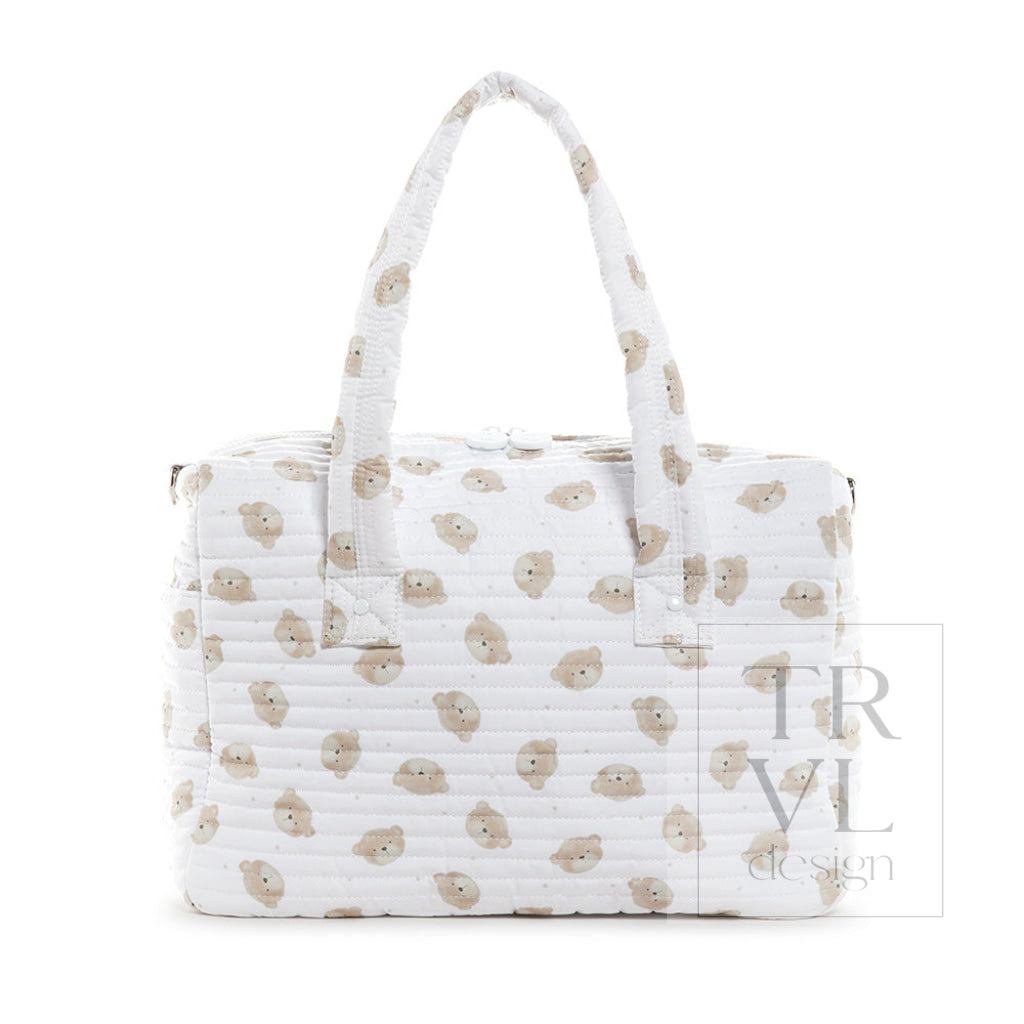 TRVL Quilted Stroller Bag - Teddy Bear