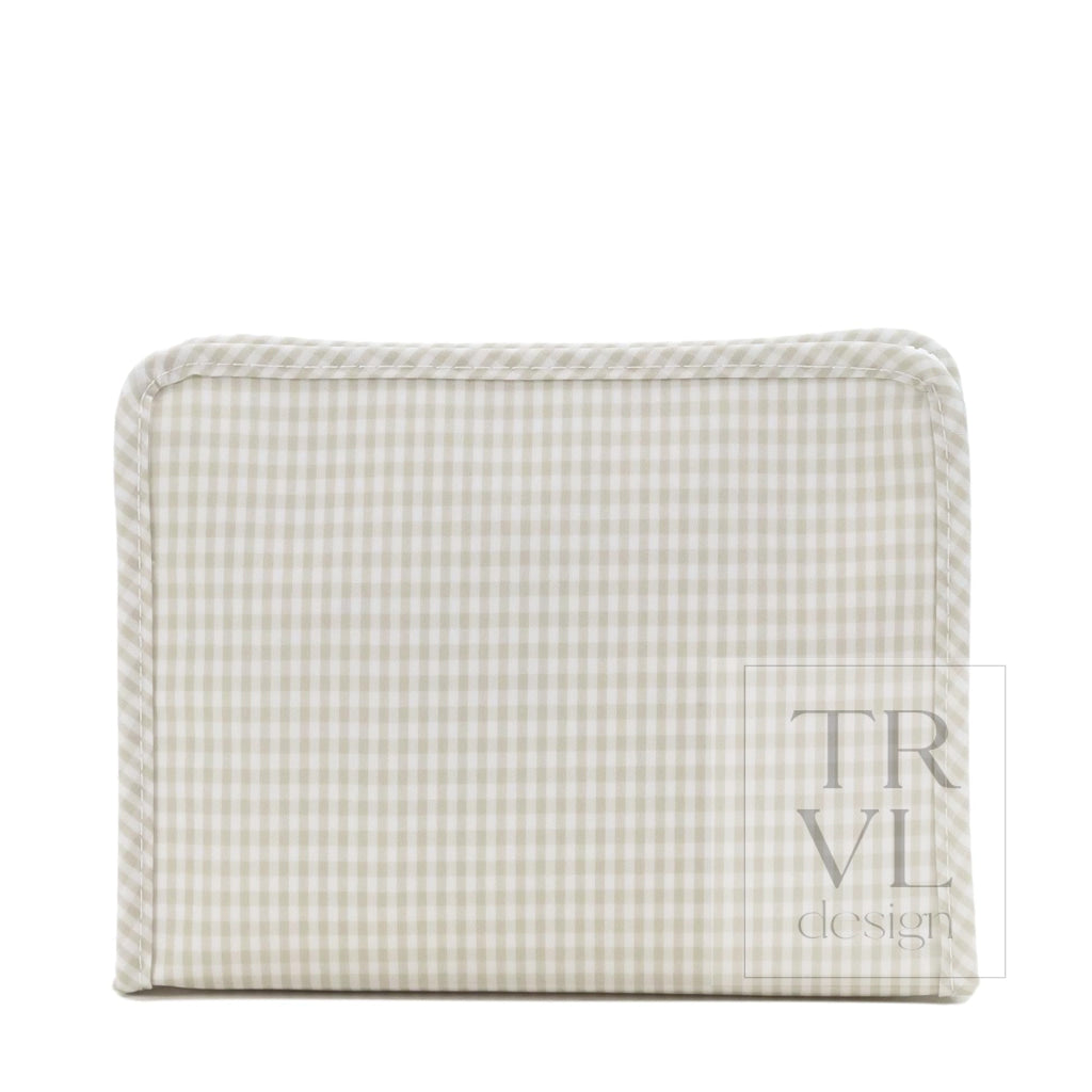 TRVL Medium Roadie - Gingham Pearl Grey