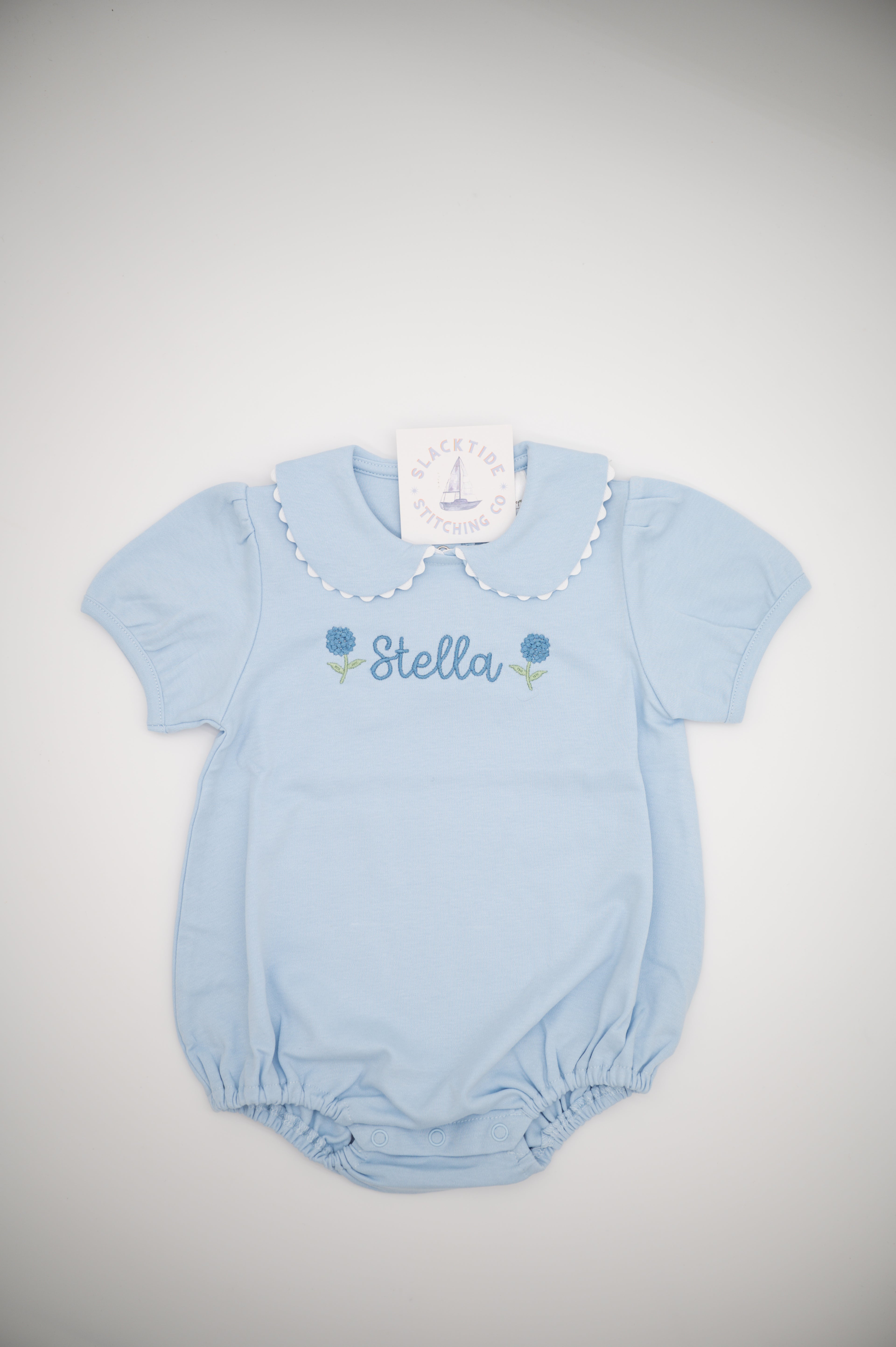 Scalloped Collar Short Sleeve Bubble — personalized example