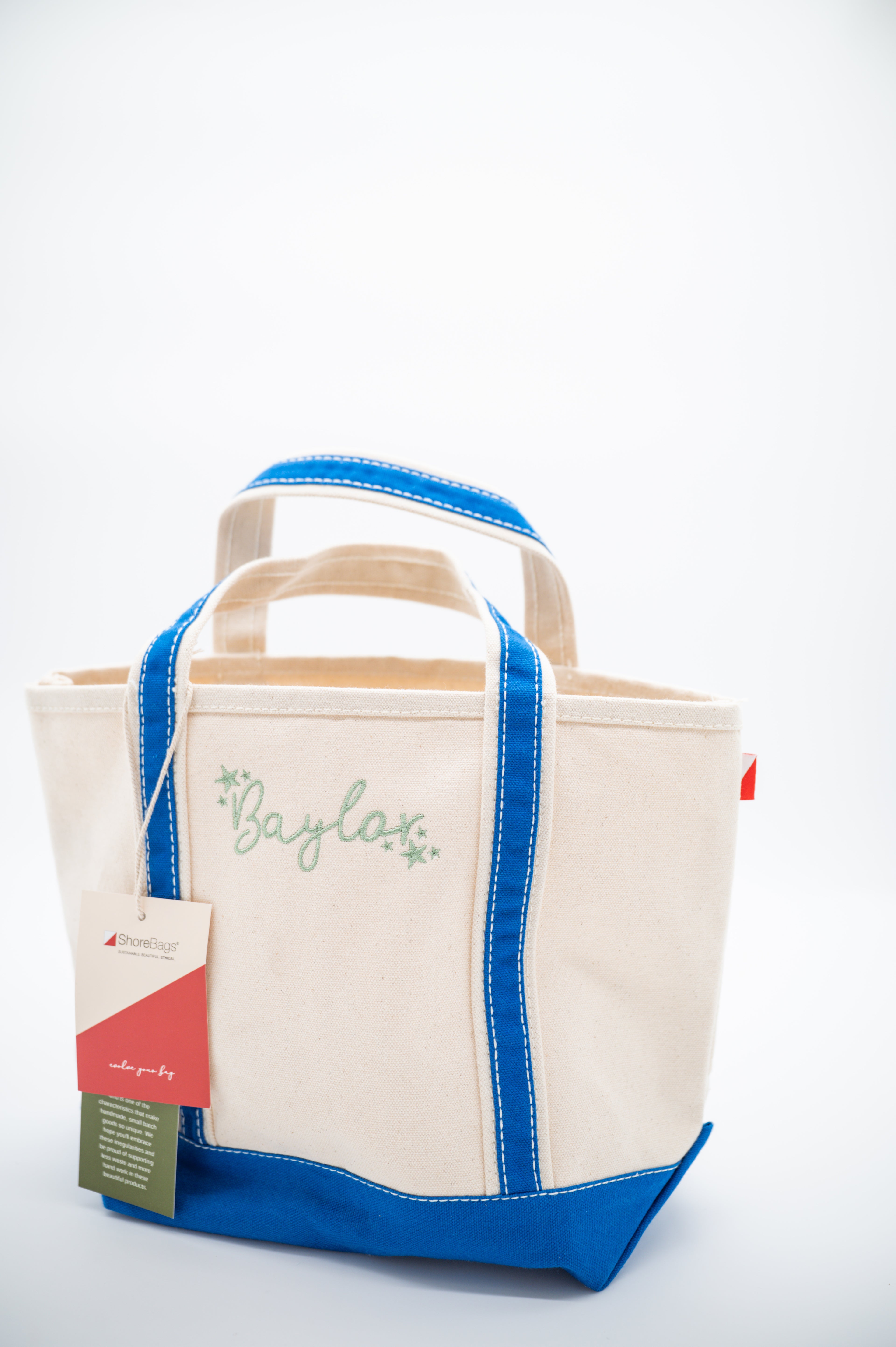 Classic ShoreBags Mini Canvas Tote — personalized example