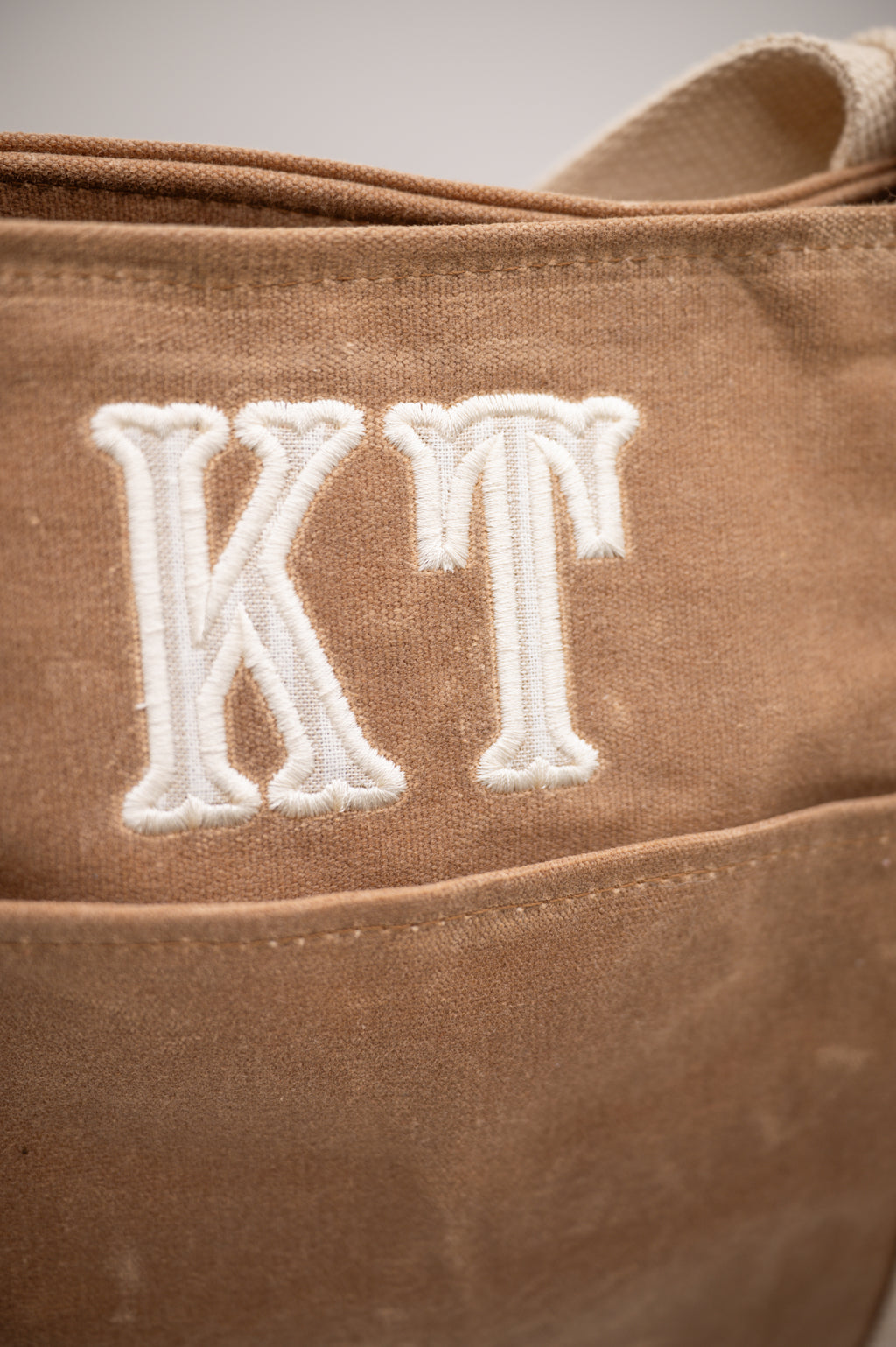 Waxed Canvas Tote — personalized example