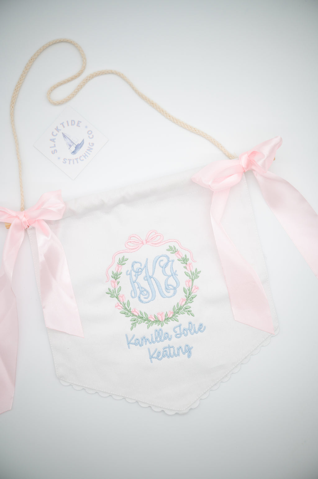Cotton Canvas Baby Banner — personalized example