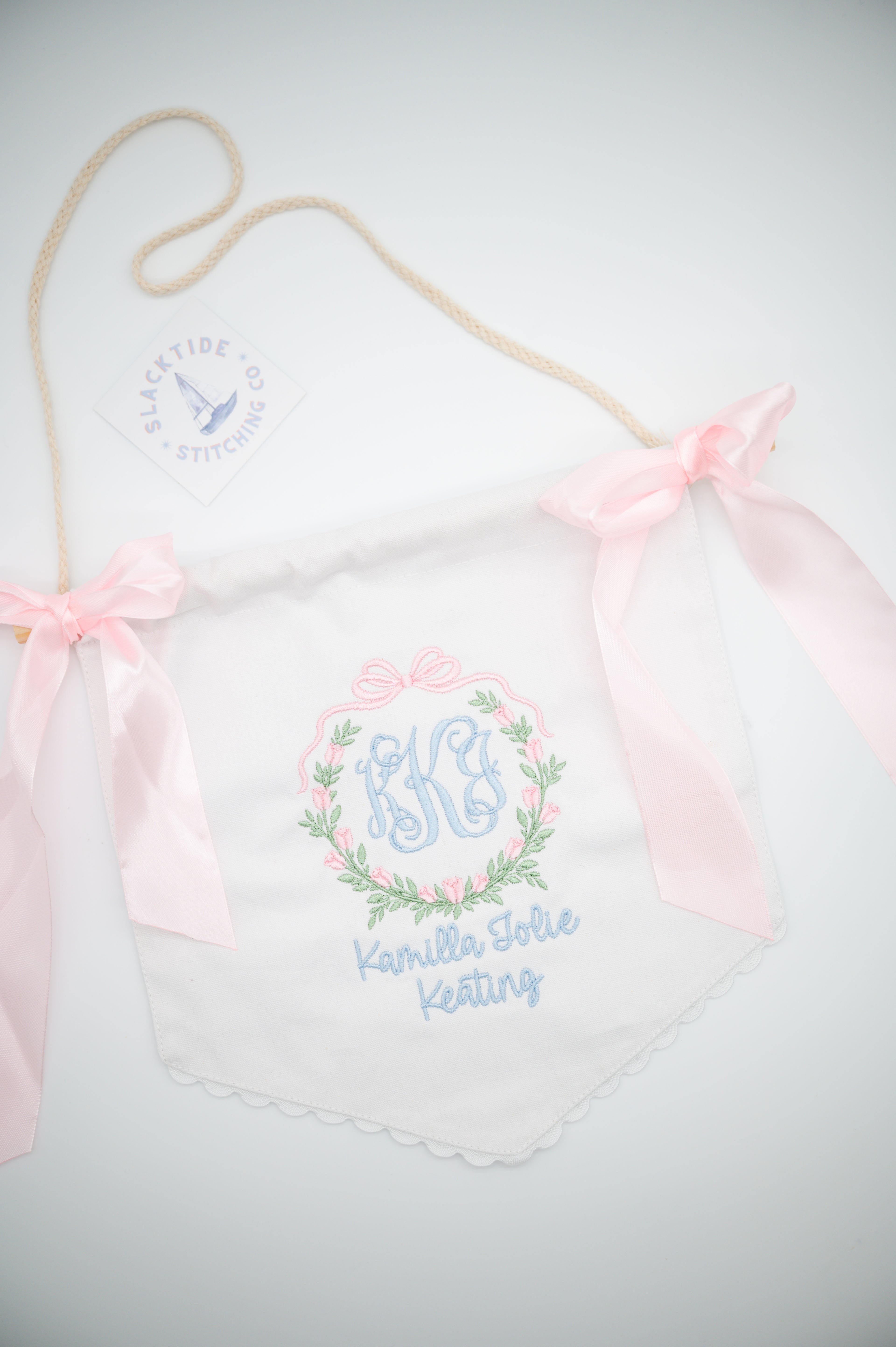 Cotton Canvas Baby Banner — personalized example
