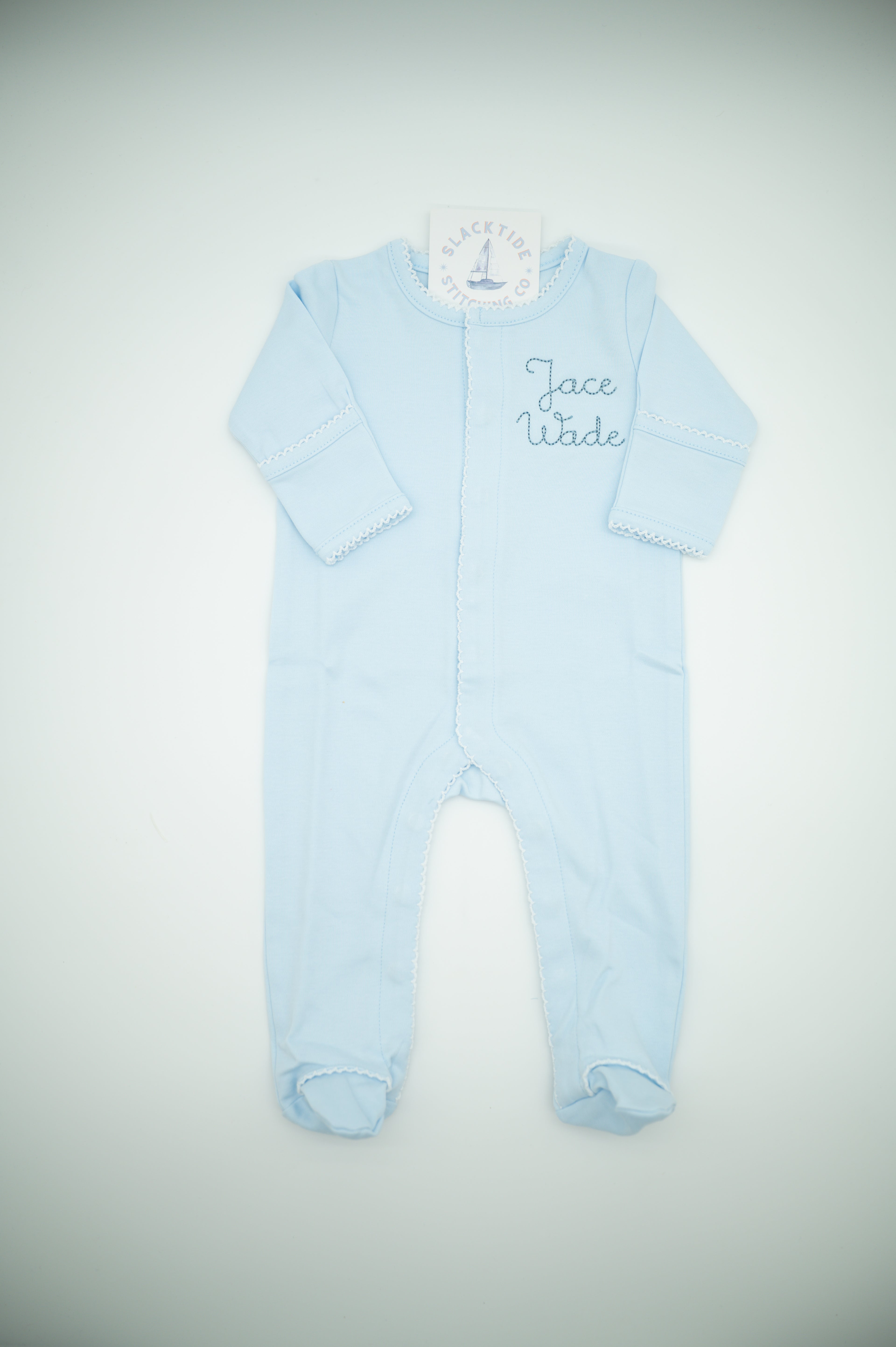 Organic Cotton Proper Footie — personalized example
