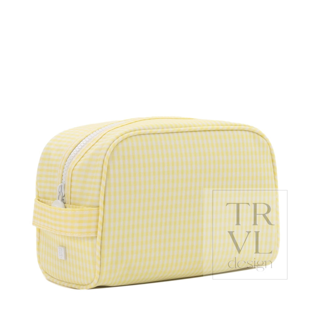 TRVL Stow It Dopp Bag - Gingham Buttercup