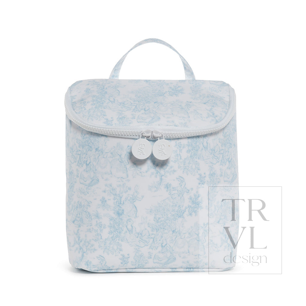 TRVL Take Away Insulated Lunch Bag - Bunny Toile Blue