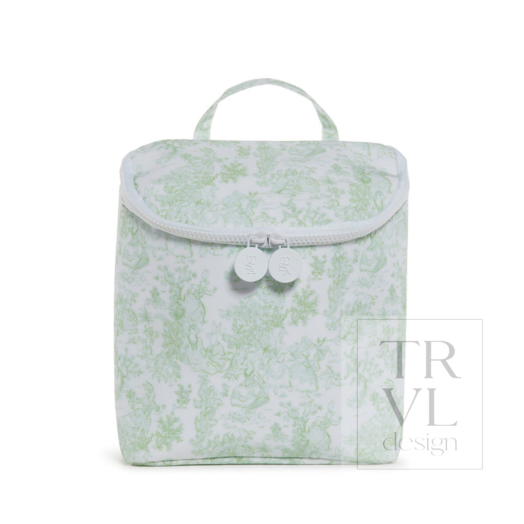 TRVL Take Away Insulated Lunch Bag - Bunny Toile Green