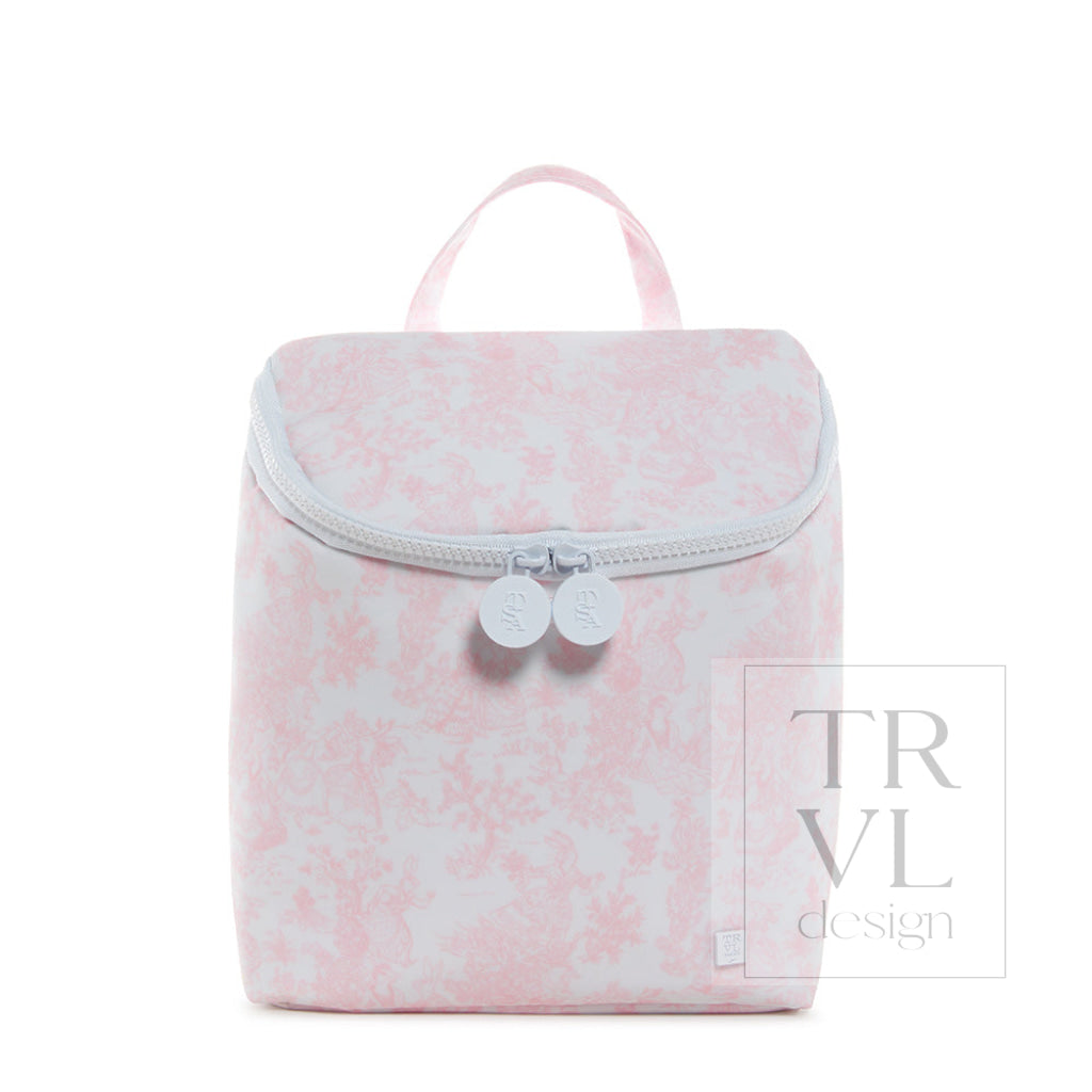 TRVL Take Away Insulated Lunch Bag - Bunny Toile Pink