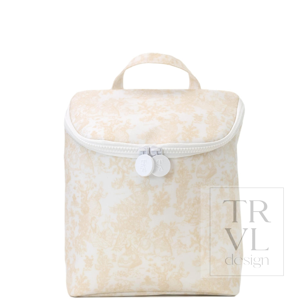 TRVL Take Away Insulated Lunch Bag - Bunny Toile Sand