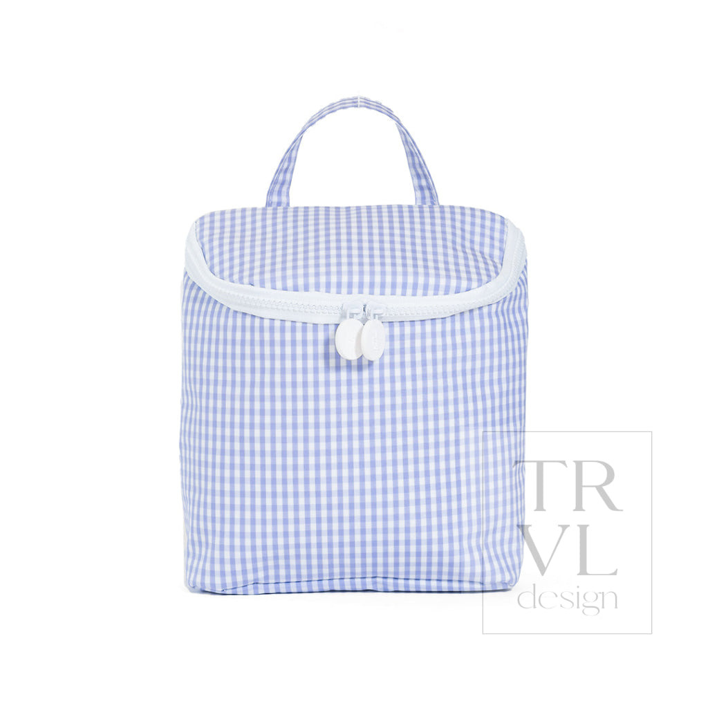 TRVL Take Away Insulated Lunch Bag - Gingham Lilac