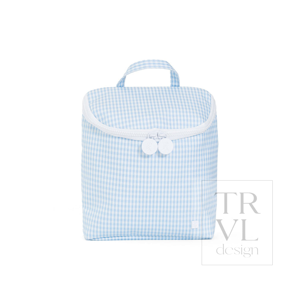 TRVL Take Away Insulated Lunch Bag - Gingham Mist