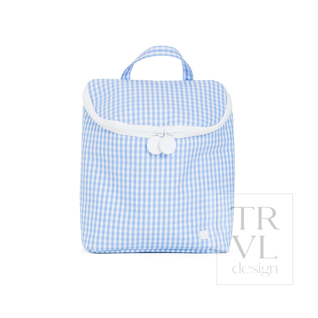 TRVL Take Away Insulated Lunch Bag - Gingham Sky