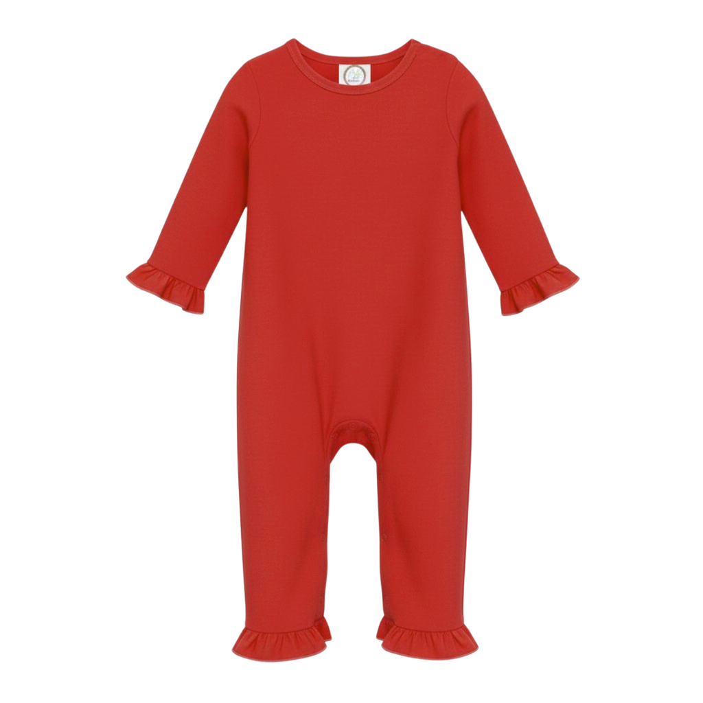 Girl's Long Sleeved Ruffle Romper