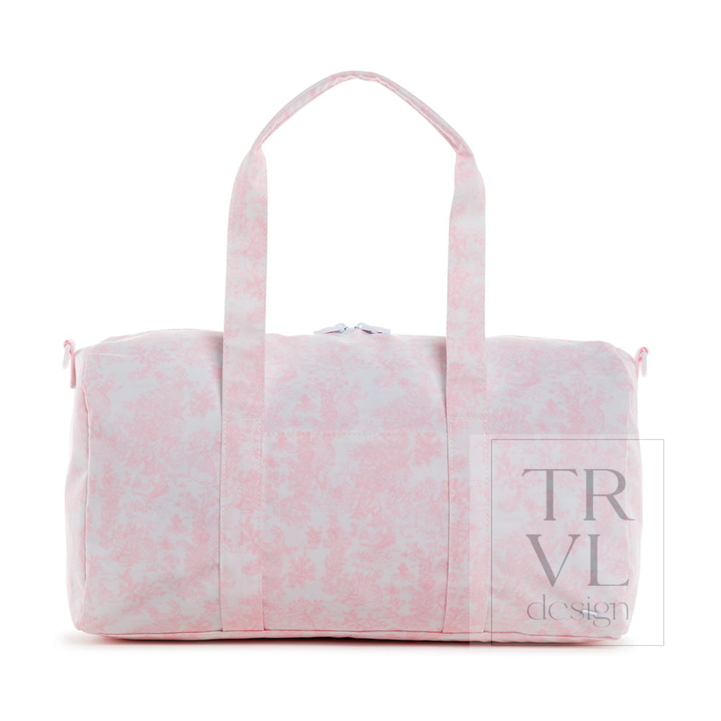 TRVL Weekender Duffel - Bunny Toile Pink