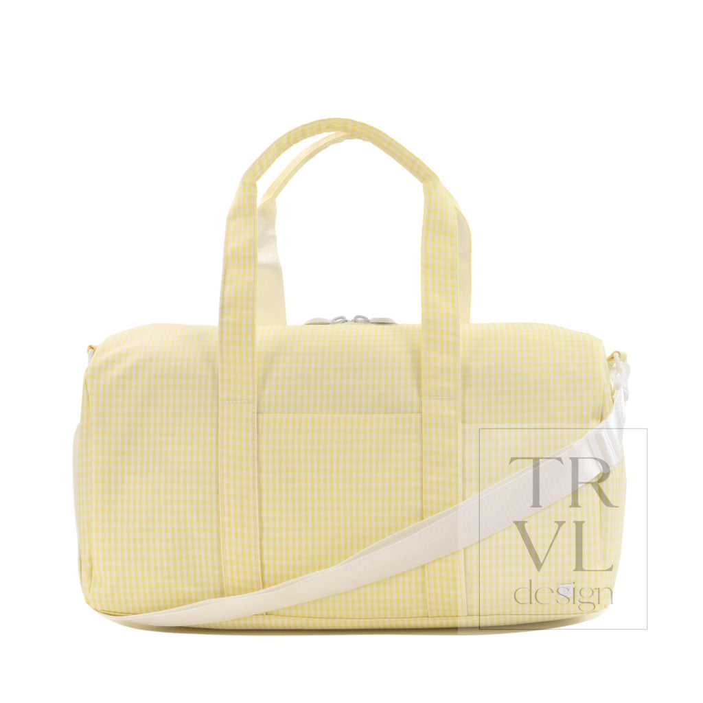 TRVL Weekender Duffel - Gingham Buttercup
