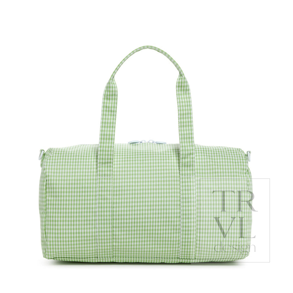 TRVL Weekender Duffel - Gingham Leaf2