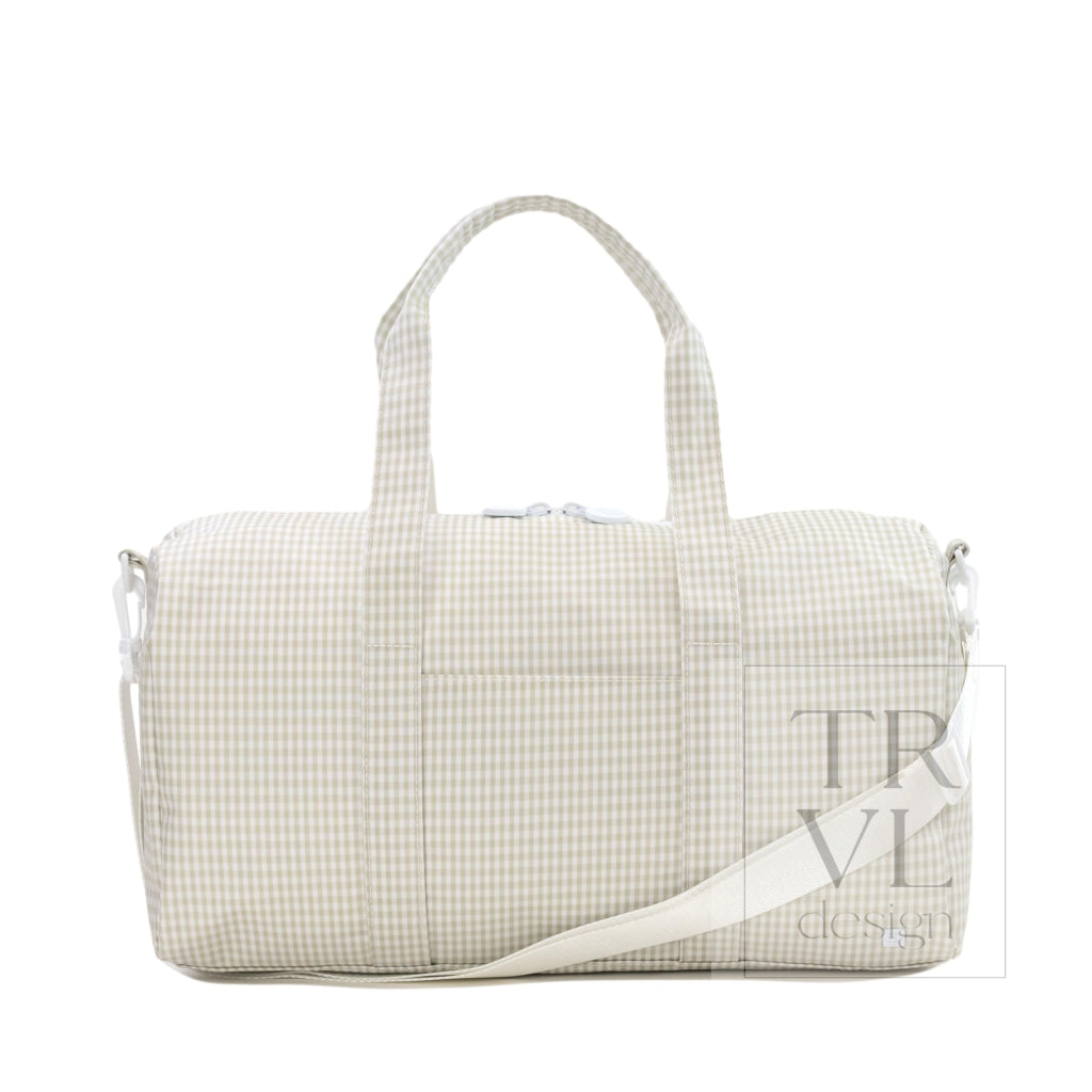 TRVL Weekender Duffel - Gingham Pearl Grey