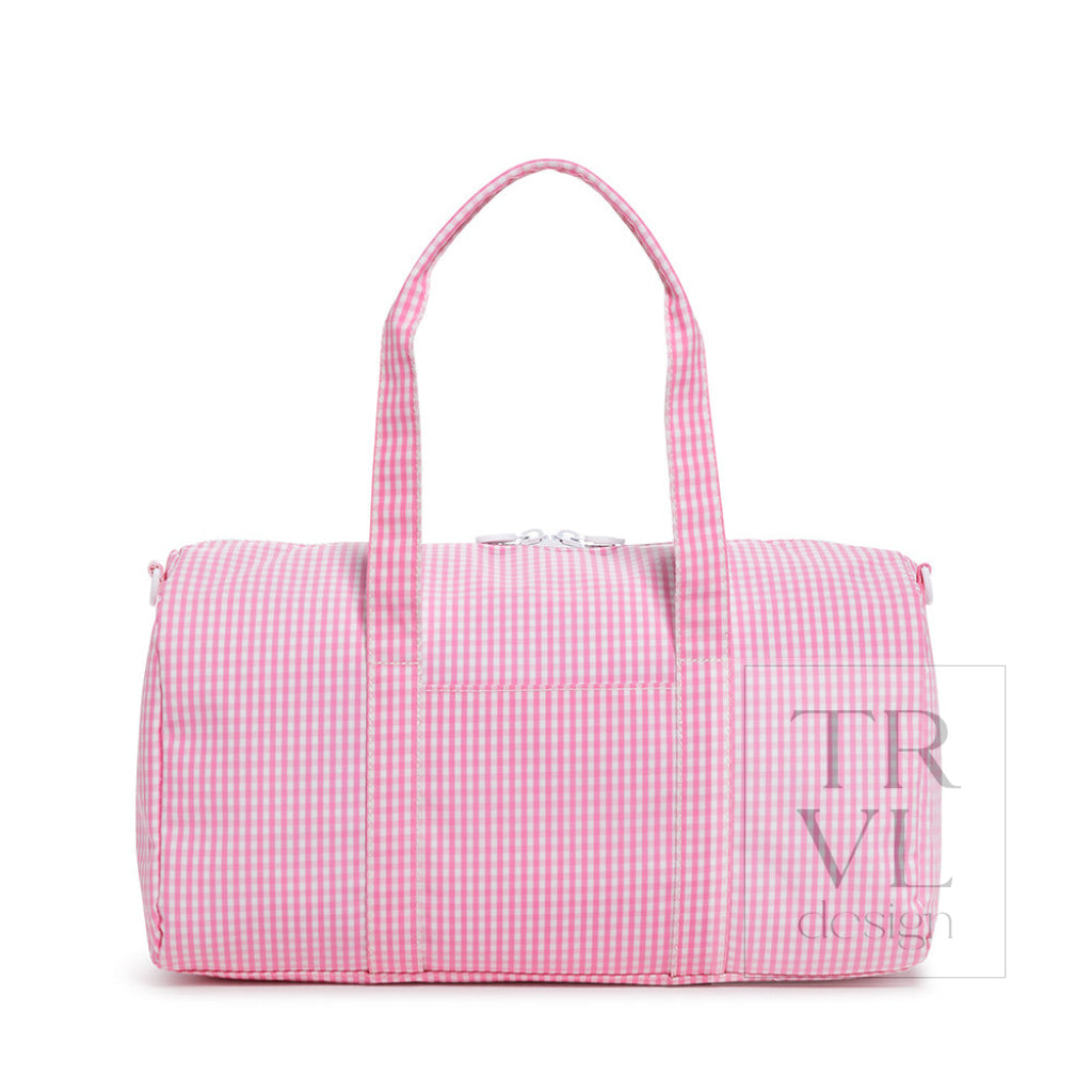 TRVL Weekender Duffel - Gingham Pink
